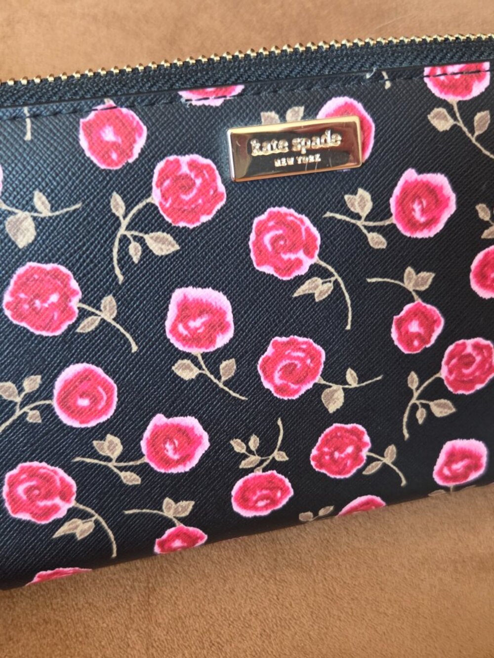Kate Spade ♠️ "Hazy Rose," Zip-around Continental Wallet - Picture 6 of 12